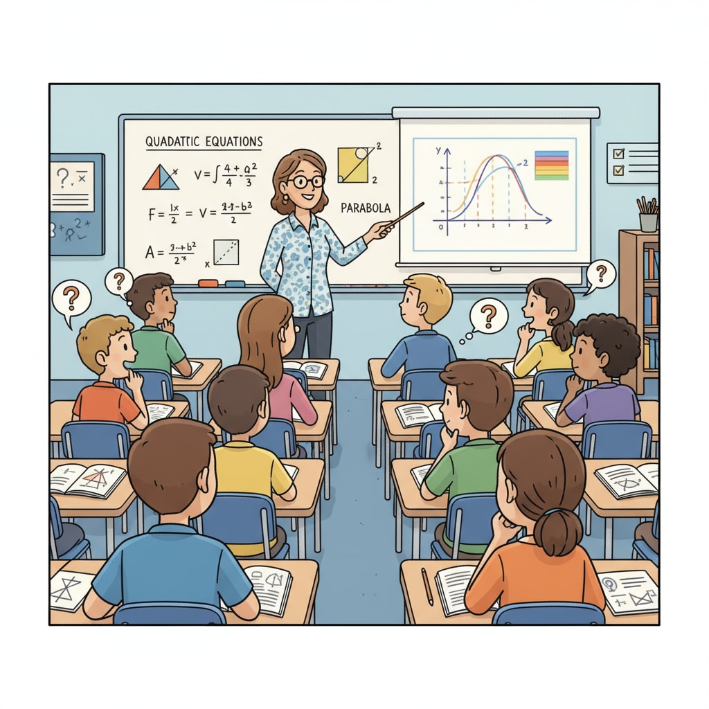 Students in a math classroom related to math teacher career planning and educational level selection