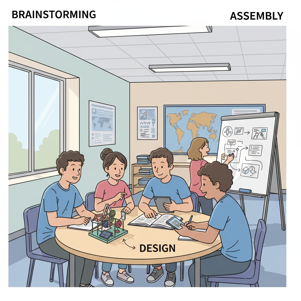 Students collaborating on a project, demonstrating an effective teaching method influenced by teachers in the education system.