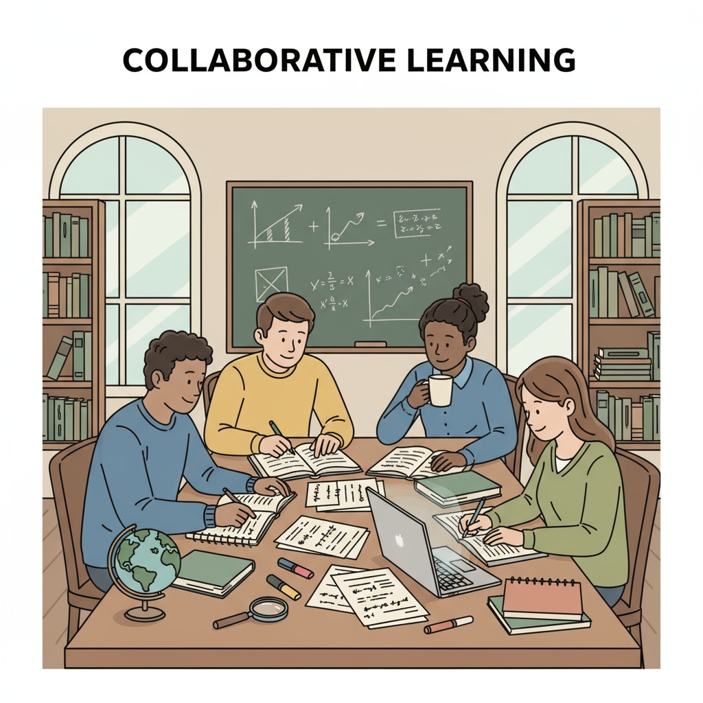 Students studying together to achieve good grades for future employment.