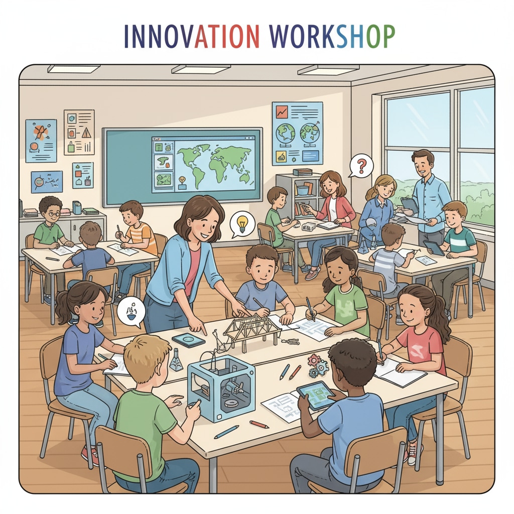 Students participating in project - based learning with the support of collaborating teachers