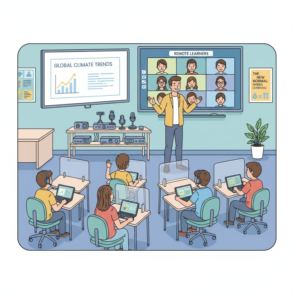 Post-pandemic middle school hybrid learning environment