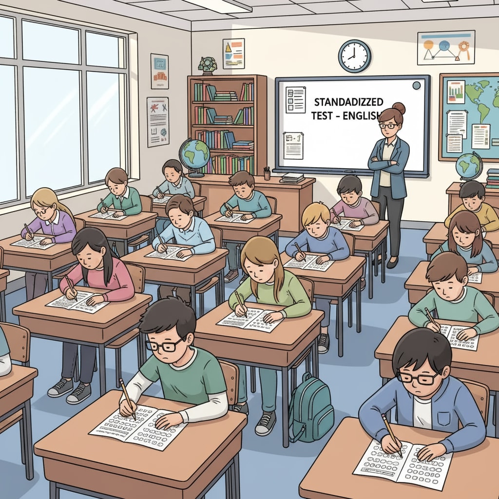 Students taking a standardized test as part of the educational changes brought by the NCLB Act