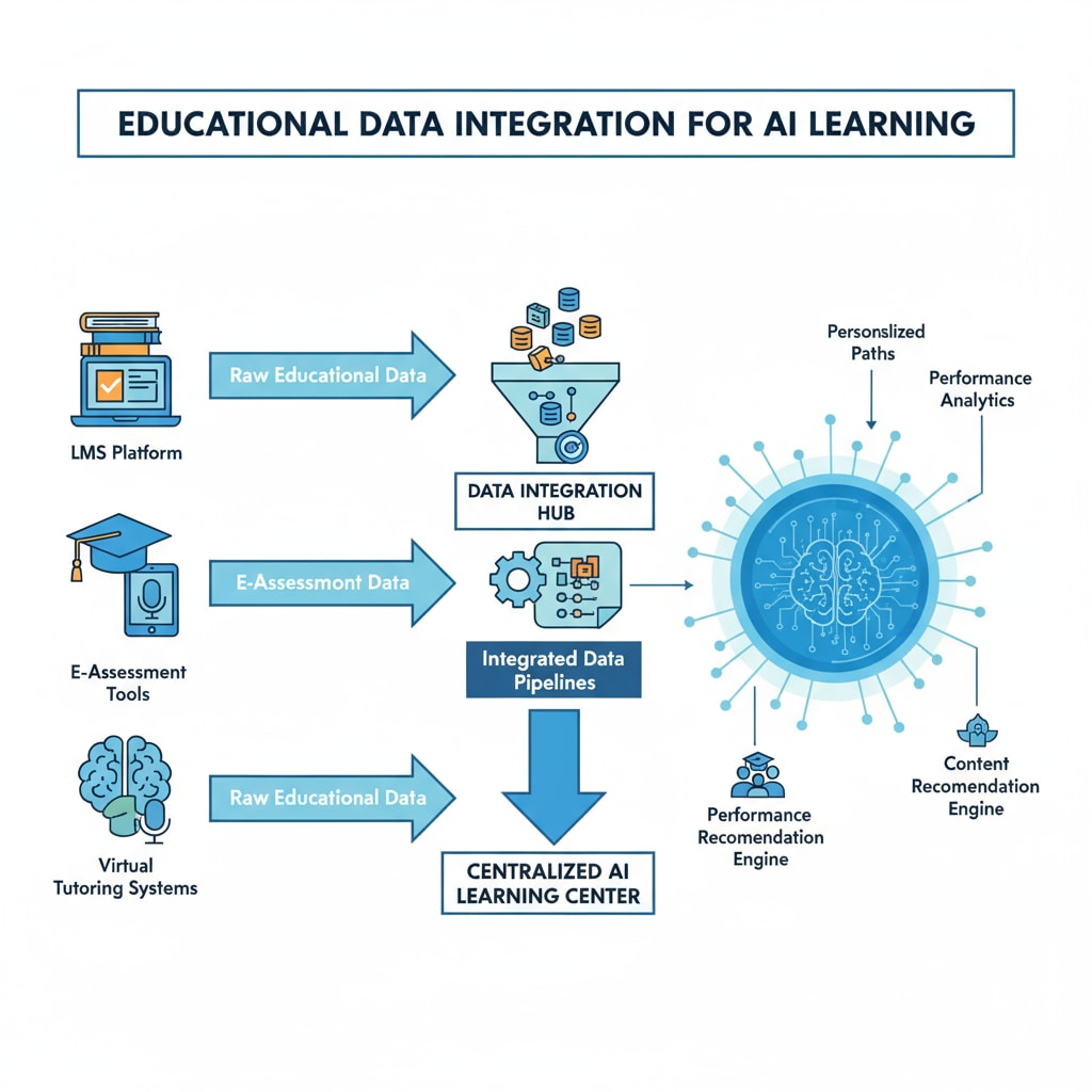 Data integration in an AI learning center for K12 education