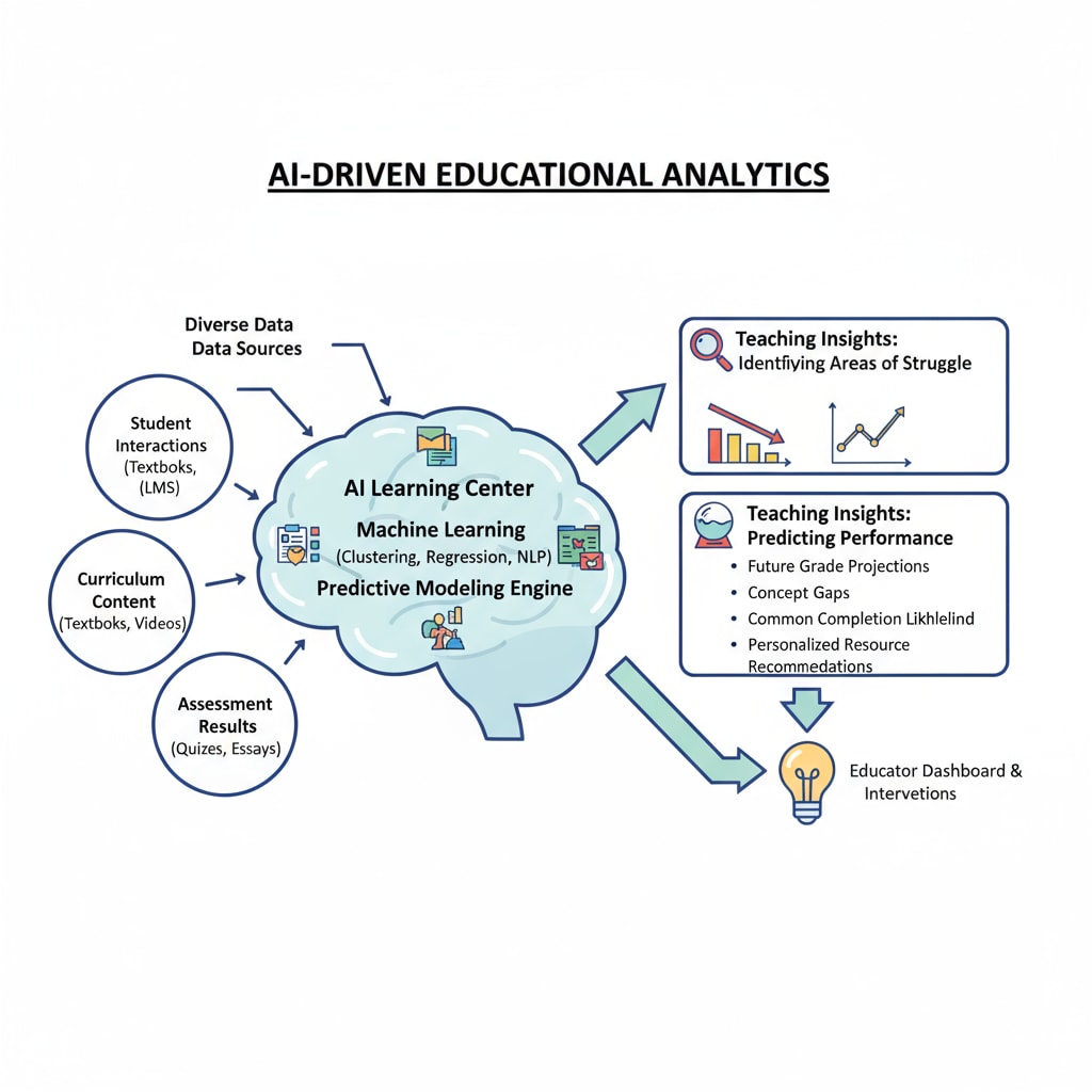 AI learning center generating teaching insights through data analysis