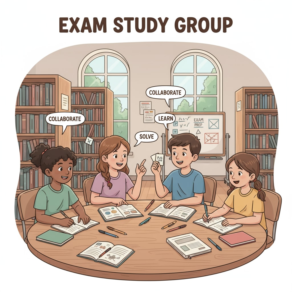 K12 students using effective learning methods for academic success in exam preparation