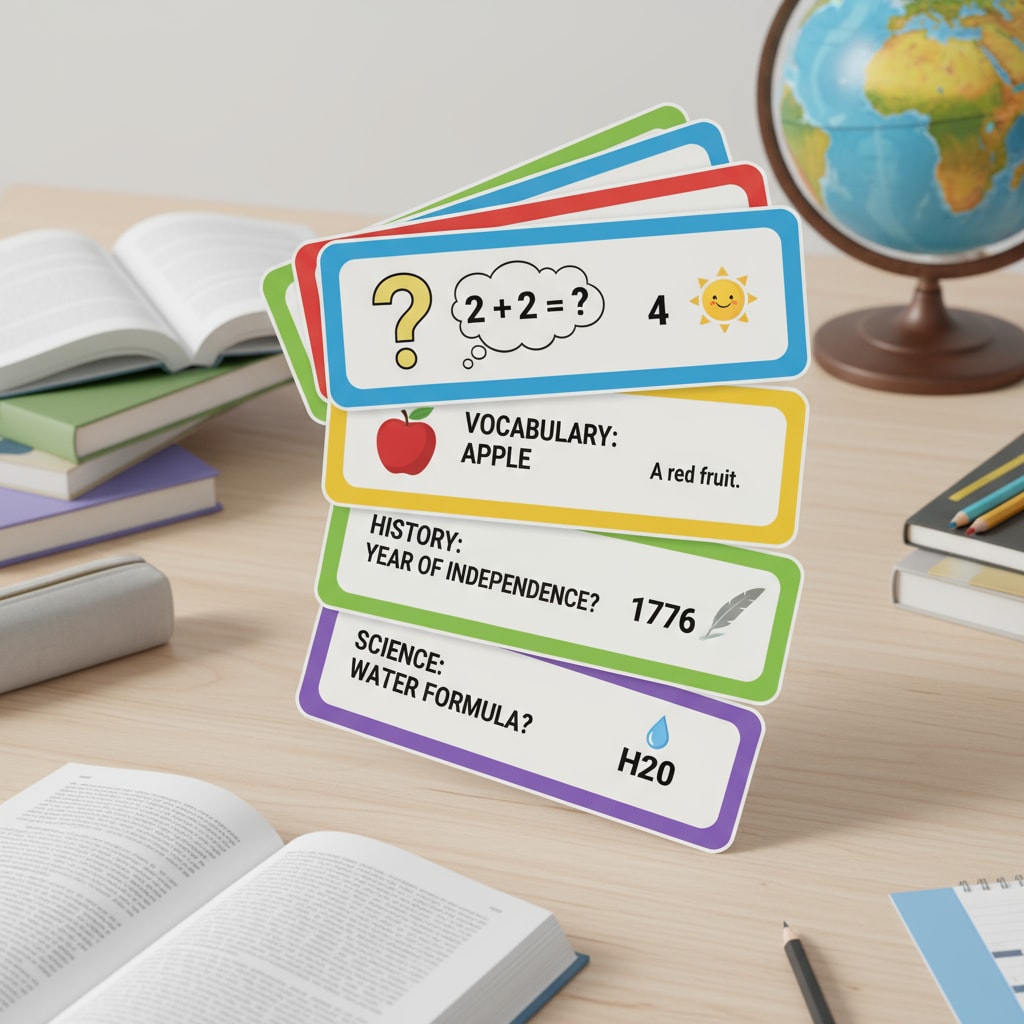 Flashcards for learning basic knowledge