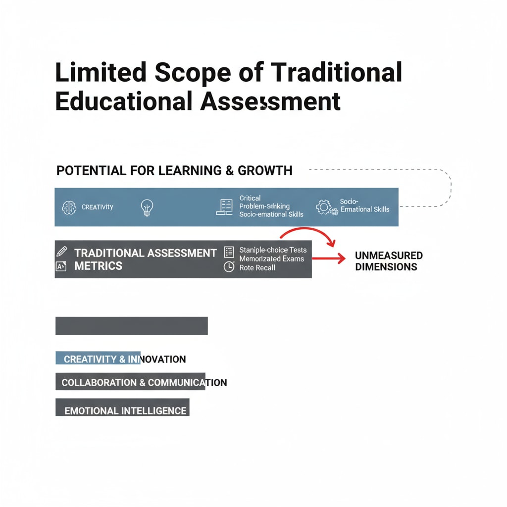 A graph showing the limitations relevant to educational assessment, student ability measurement, and teaching strategies