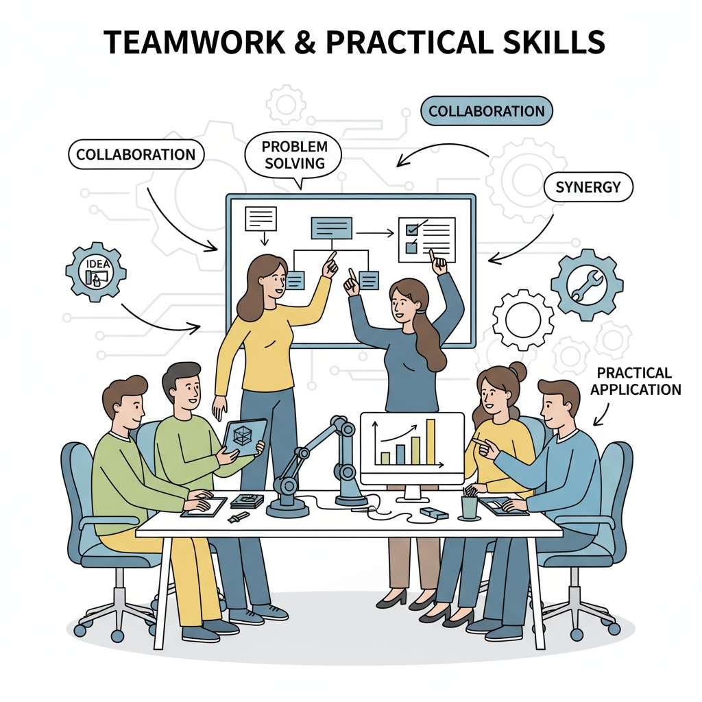 Colleagues collaborating on a project, relevant to grades, employment, and student performance