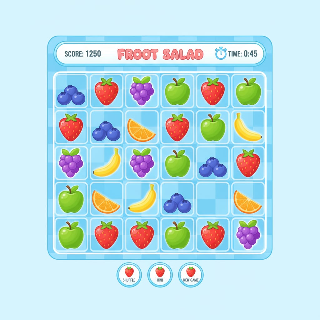 Froot Salad logic puzzle game screenshot as an educational tool in the classroom
