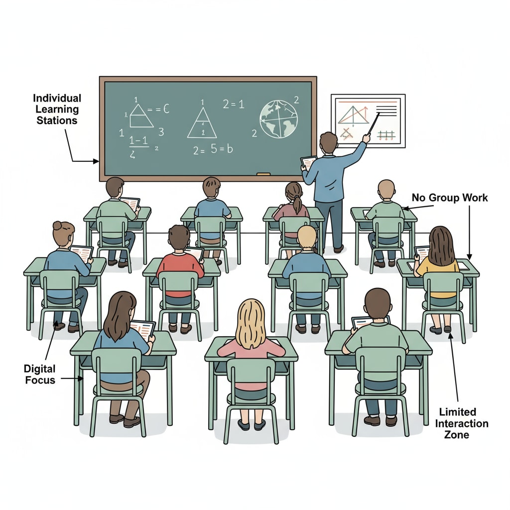 A classroom scene showing interpersonal coldness among students related to school bullying, classmate relationships, and interpersonal coldness