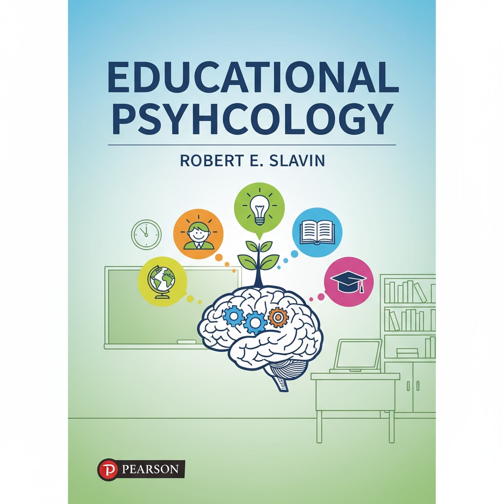 A close-up of the cover of the book 'Educational Psychology' by Robert E. Slavin Cover of the educational psychology textbook for K12 education introduction
