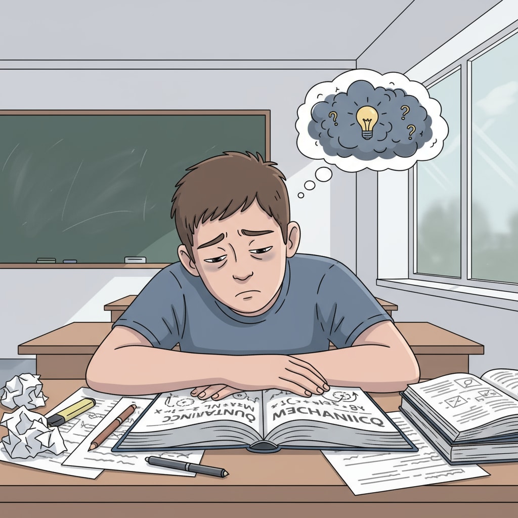 A K12 student experiencing academic burnout and loss of interest.