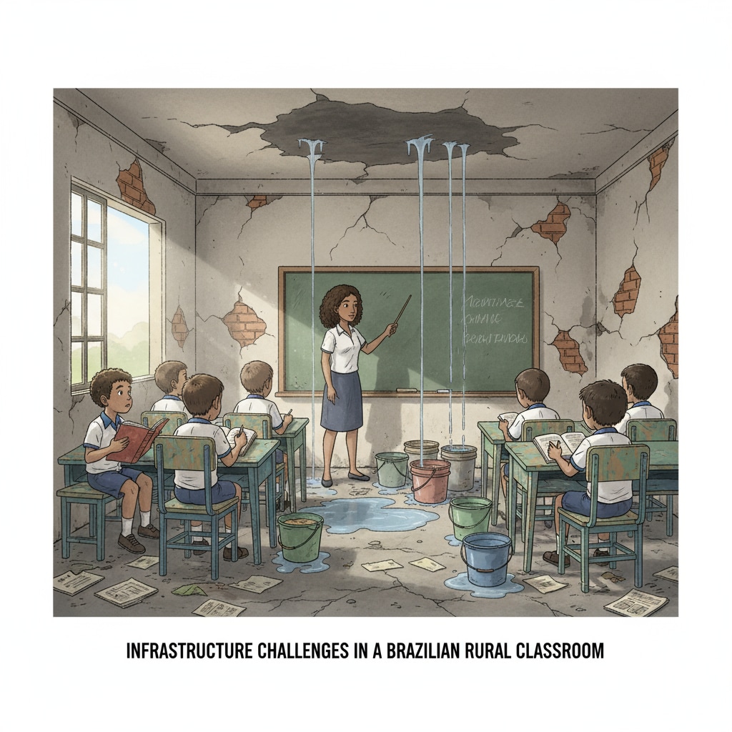 Brazilian education system with infrastructure challenges