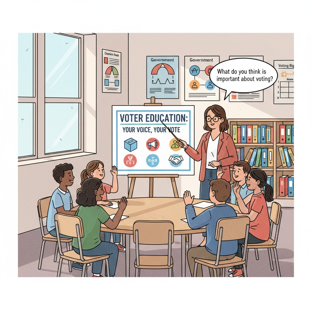 Classroom discussion on voter education related to college student voting, voter education, and civic engagement