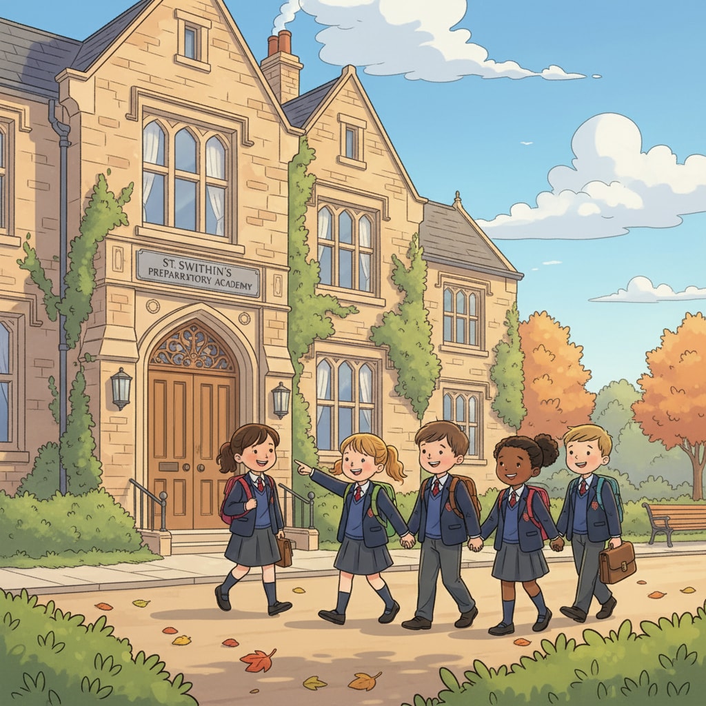 Children entering a UK private primary school related to private schools, bursaries, UK education