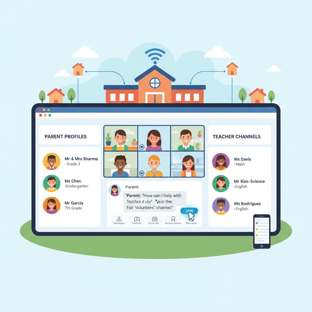 Parents and teachers using school communication platforms for home-school communication