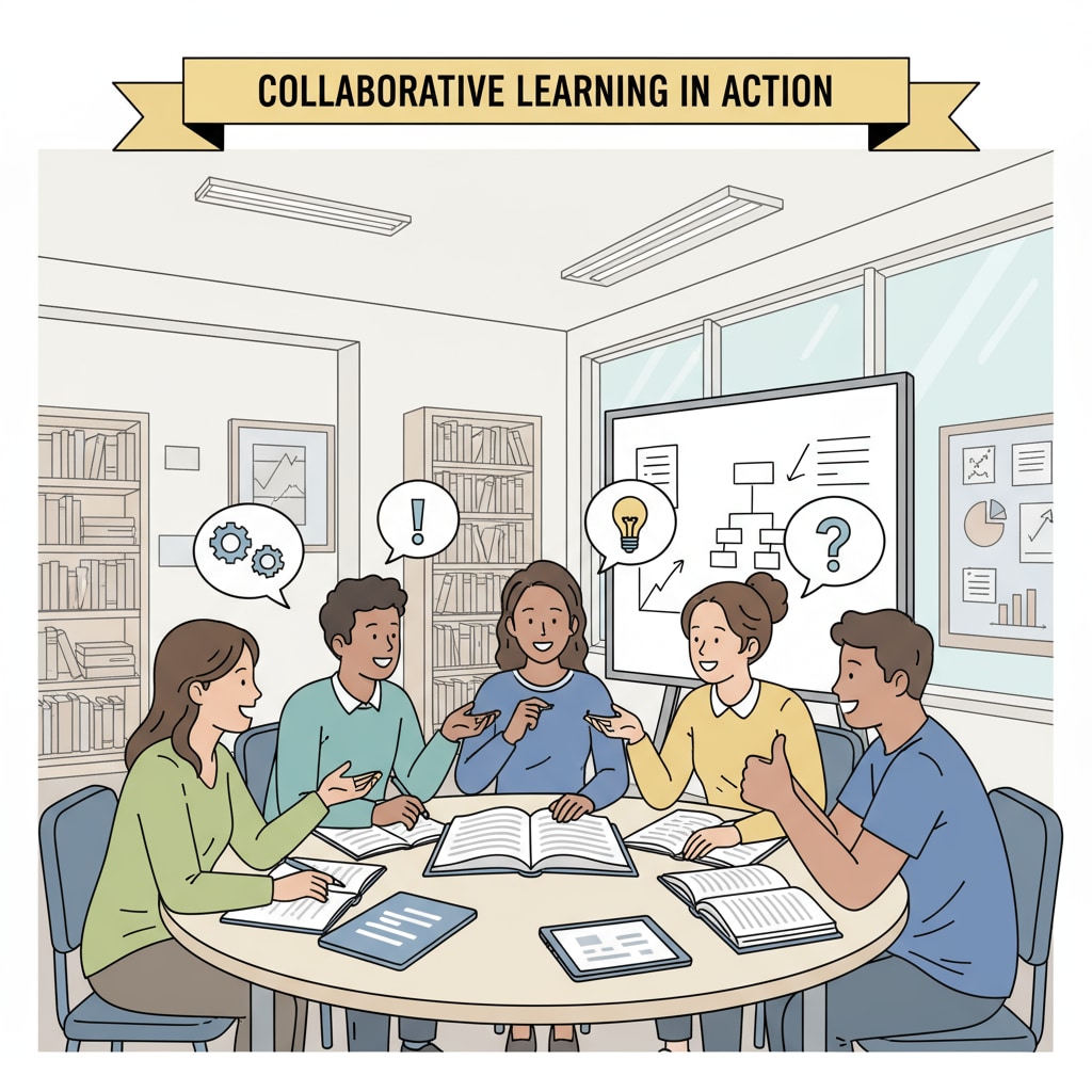 Students engaged in a group discussion, actively participating and demonstrating teamwork skills. Students demonstrating teamwork skills for workplace readiness in middle school education