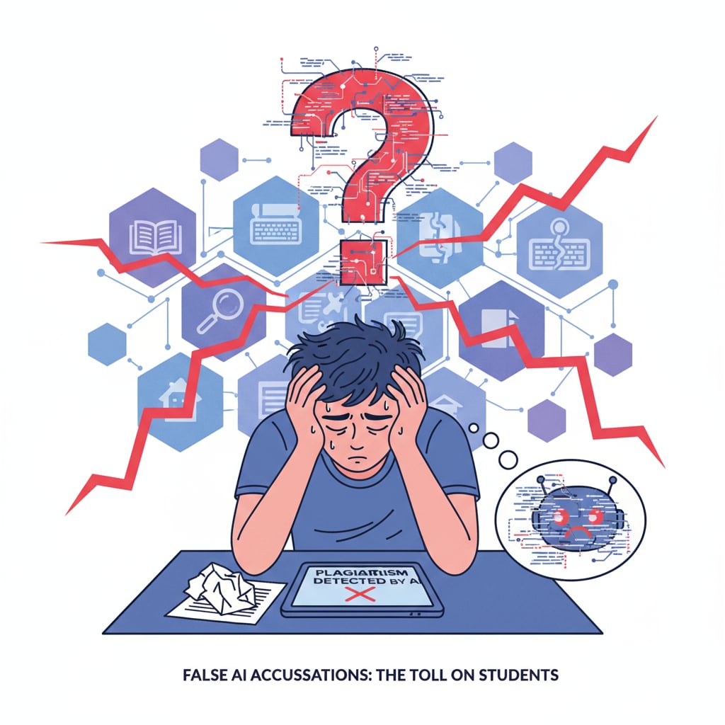 A student worried about AI accusations regarding the authenticity of their paper, highlighting academic integrity concerns.