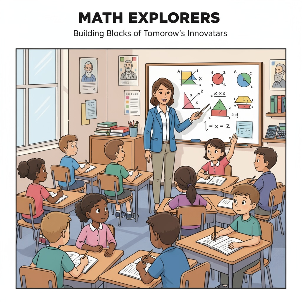 Classroom scene related to career planning for math teachers and educational level selection