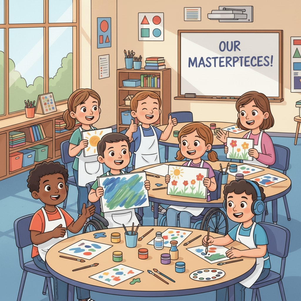 Special education students exploring their interests through autonomous choice.