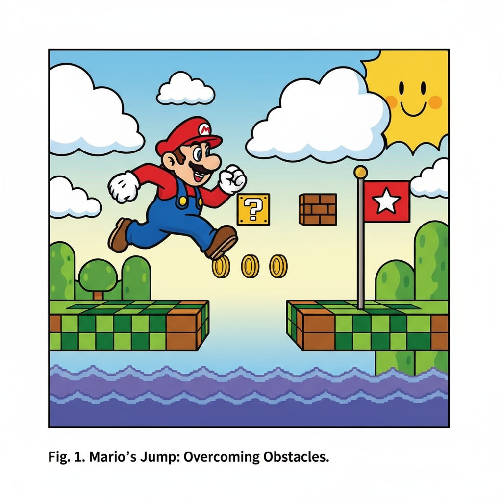 A scene from a Super Mario game highlighting the entertainment aspect compared to educational games like Prodigy.